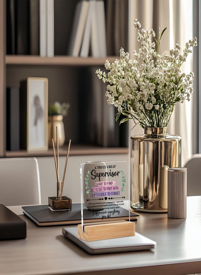 DHKG Supervisor Gifts for Women Men Acrylic Sign, Manager Boss Gifts Appreciation Gifts Decorative Acrylic Plaque with Stand Desk Decor, Shelf Cubicle Table Decor for Office Home Living Room Decoration - Image 5